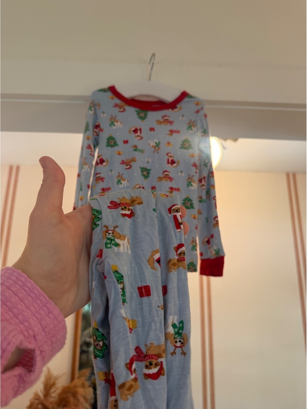 Milkberry Christmas puppy bamboo pjs